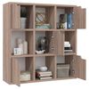 vidaXL Libreria Grigio Sonoma 88,5x27,5x88 cm in Legno Multistrato