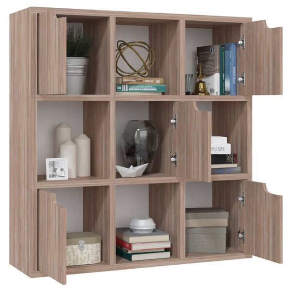 vidaXL Libreria Grigio Sonoma 88,5x27,5x88 cm in Legno Multistrato
