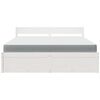 vidaXL Letto Cassetti e Materasso Bianco 180x200cm Legno Massello Pino