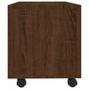 vidaXL Mobile TV con Ruote Rovere Marrone 90x35x35cm Legno Multistrato