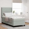 vidaXL Letto a molle con testiera Grigio chiaro 90 x 200 cm Velluto