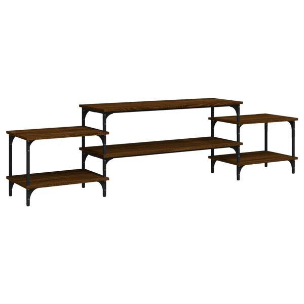 vidaXL Mobile Porta TV Rovere Marrone 197x35x52 cm Legno Multistrato