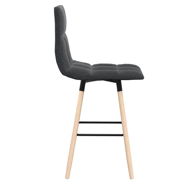 vidaXL Sgabello da Bar Grigio Scuro in Tessuto