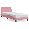 vidaXL Giroletto con Testiera Dover Rosa 90x190 cm Velluto