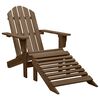 vidaXL Sedia da Giardino con Poggiapiedi in Legno Marrone