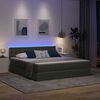 vidaXL Letto con contenitore e LED Grigio scuro 160 x 200 cm