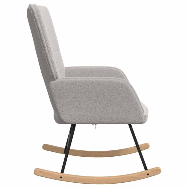vidaXL Sedia a dondolo Grigio chiaro Tessuto Sherpa