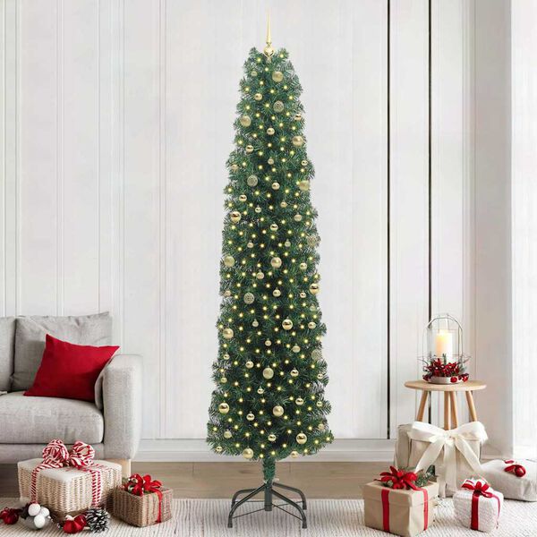 vidaXL Albero di Natale artificiale con 300 LED Verde 240 cm