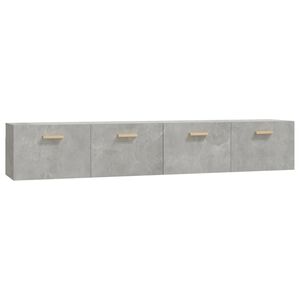 vidaXL Mobili Parete 2 pz Grigio Cemento 100x36,5x35 cm in Multistrato