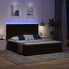 vidaXL Letto con contenitore e LED con led Nero 180 x 200 cm Velluto
