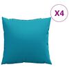vidaXL Cuscini per divano 4 pz blu 40x40 cm in Tessuto