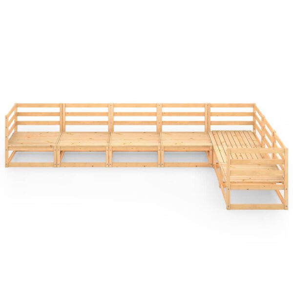vidaXL Set Divani da Giardino 7 pz in Legno Massello di Pino
