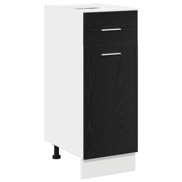 vidaXL Armadio pensile Rovere Nero 30 x 46 x 81,5 cm Legno multistrato