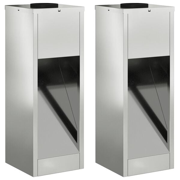 vidaXL Lucina LED Solare da Percorso 2 pcs Zincato Zincato