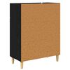 vidaXL Credenza Rovere nero 34 x 69.5 x 89 cm Legno multistrato