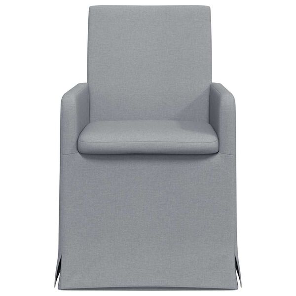 vidaXL Sedie da pranzo 2 pcs Grigio chiaro 57 x 67 x 95 cm Tessuto