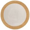 vidaXL Tappeto Intrecciato Bianco e Naturale 90cm Juta Cotone Rotondo
