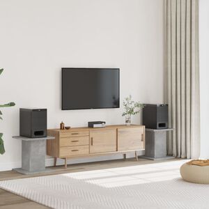 vidaXL Supporti Altoparlanti 2 pz Grigio 30x30x40 cm Legno Multistrato