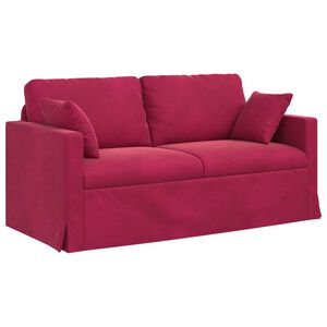 vidaXL Divano Rosso Vino 158 x 78 x 80 cm Velluto