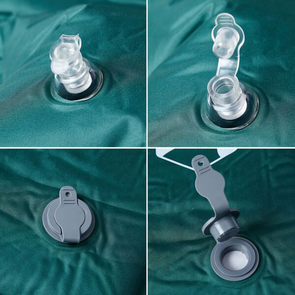 vidaXL Materasso Campeggio Autogonfiabile con Cuscini 1 Persona Verde