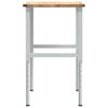 vidaXL Banco da Lavoro 100x60x(71,5-98) cm Legno Massello Rovere