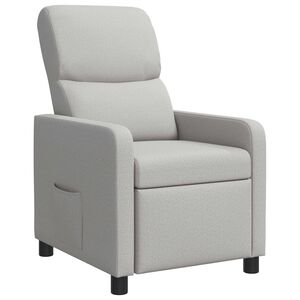 vidaXL Poltrona reclinabile Grigio Nuvola Tessuto