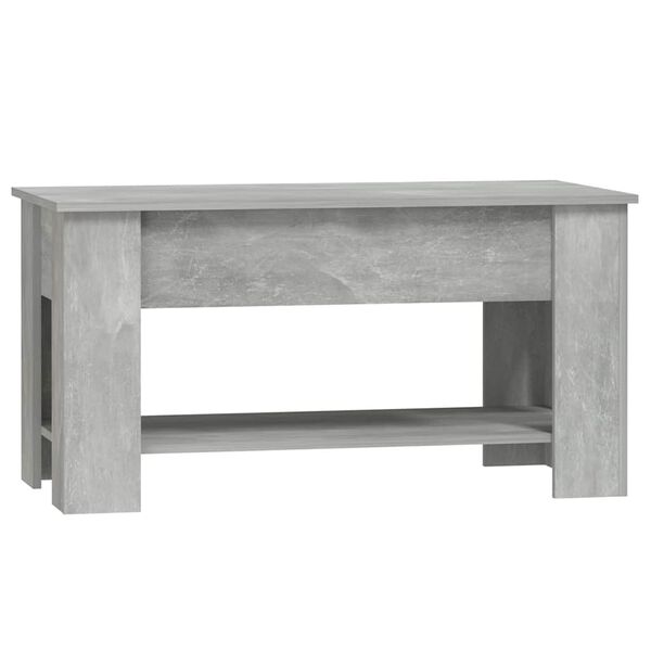 vidaXL Tavolino Salotto Grigio Cemento 101x49x52 cm Legno Multistrato