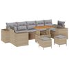 vidaXL Set Divano da Giardino 10 pz 9-Numero di posti