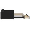 vidaXL Divano Letto Estraibile con Cassetti Nero 90x190 cm in Tessuto