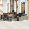 vidaXL Set Divano da Giardino con cuscino 13 pcs Grigio polyrattan