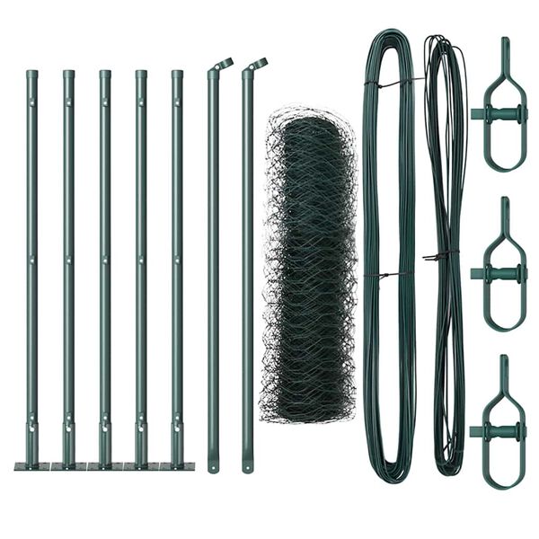 vidaXL Palo della recinzione Verde 10 x 0,6 m (rete 36 mm)