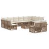 vidaXL Set Divano da Giardino 13 pcs Beige polyrattan