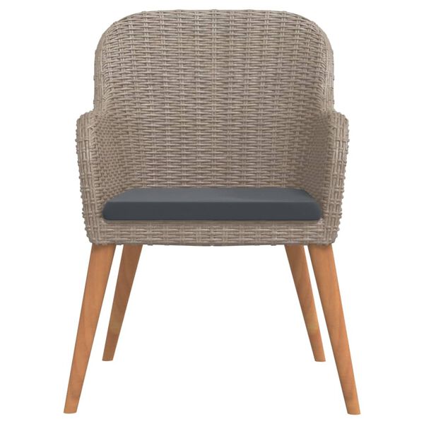 vidaXL Set da Pranzo da Giardino 9 pz con Cuscini Marrone