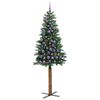 vidaXL Albero di Natale snodato con 300 LED con supporto Verde 210 cm