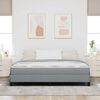 vidaXL Letto a molle con materasso Grigio chiaro 180 x 200 cm Tessuto