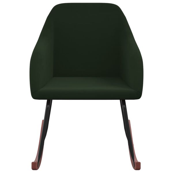 vidaXL Sedia da Pranzo Verde Scuro in Velluto