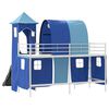 vidaXL Struttura del letto loft per bambini Bianco e Blu 99,5 x 190 cm