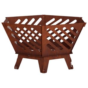 vidaXL Focolare Ruggine 60 x 53 x 30 cm Acciaio Corten