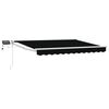vidaXL Tenda retrattile manuale con LED Nero e Bianco 3,5 x 2,5 m
