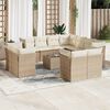vidaXL Set Divani da Giardino 12 pz con Cuscini Beige in Polyrattan