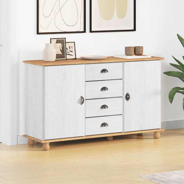vidaXL Credenza ASKIM 133,5 x 40 x 79 cm Legno di pino massello