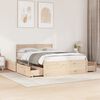 vidaXL Letto senza Materasso 120x190 cm in Legno Massello di Pino