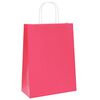vidaXL Sacchetti di Carta 50 pz con Manici Rosa 26x12x35 cm