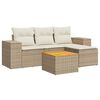 vidaXL Set Divano da Giardino 5 pz con Cuscini Beige in Polyrattan