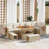 vidaXL Set Divano da Giardino 9 pcs beige e panna 100 x 100 x 71 cm