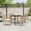 vidaXL Set da Pranzo per Giardino 5 pcs Beige polyrattan