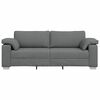 vidaXL Divano Grigio scuro 219 x 77 x 82 cm Tessuto