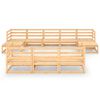 vidaXL Set Divani da Giardino 10 pz in Legno Massello di Pino