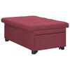 vidaXL Divano Letto Estraibile Rosso Vino 194 x 50 x 82 cm Tessuto