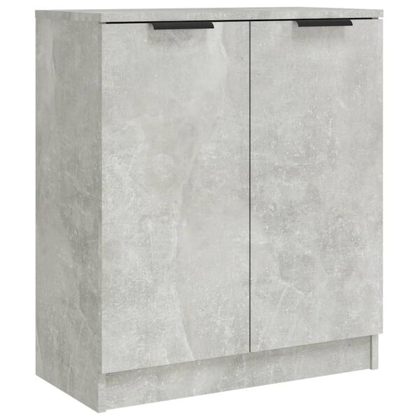 vidaXL Credenze 2 pz Grigio Cemento 60x30x70 cm in Legno Multistrato